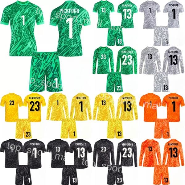 24 25 National Team Soccer Goalkeeper 1 Mary Earps Jersey Set GK Nick Pope Joe Hart Gordon Banks Pickford Aaron Ramsdale Long Sleeve Football Shirt Kids Man YingGuo