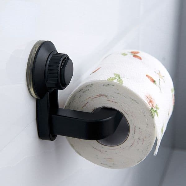 1Pc Suction Cup Rack Kitchen Bathroom Storage Waterproof Moisture Proof Towel Accessories Shelf Toilet Paper Holder Wall Mounted