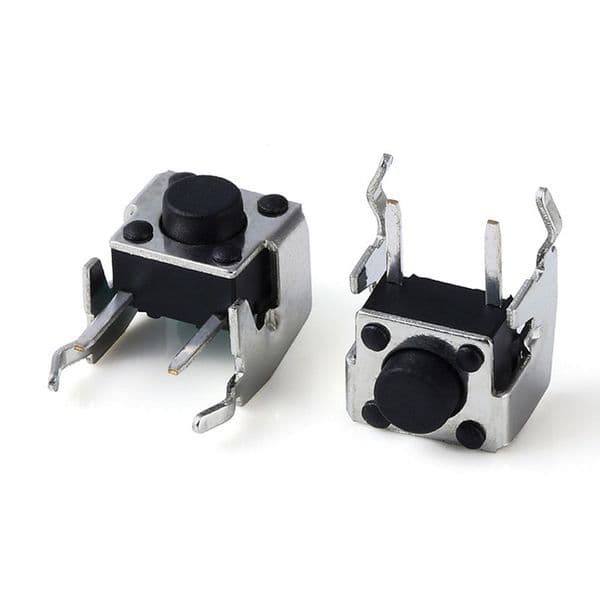 High quality copper foot light touch button micro switch, 2-pin side insertion, conventional 6 * 6, various heights with brackets