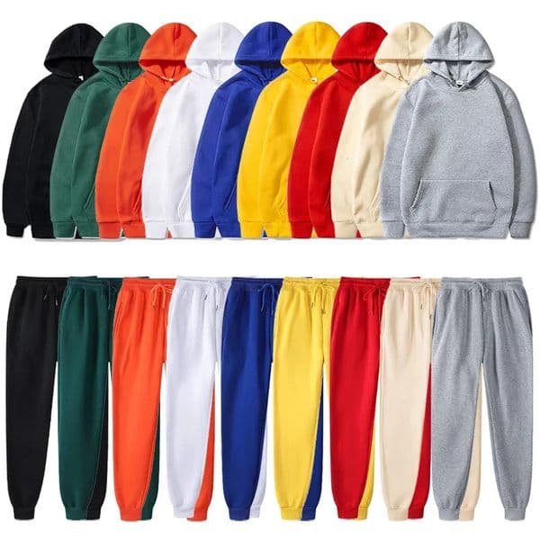 2026 New outdoor Basic Fleece Hoodies And Sweat Pants Set Men Jogger Wholesale Track Suit Sportswear Tracksuits Unisex Ensemble Jogging Homme 240627 Free Shippi