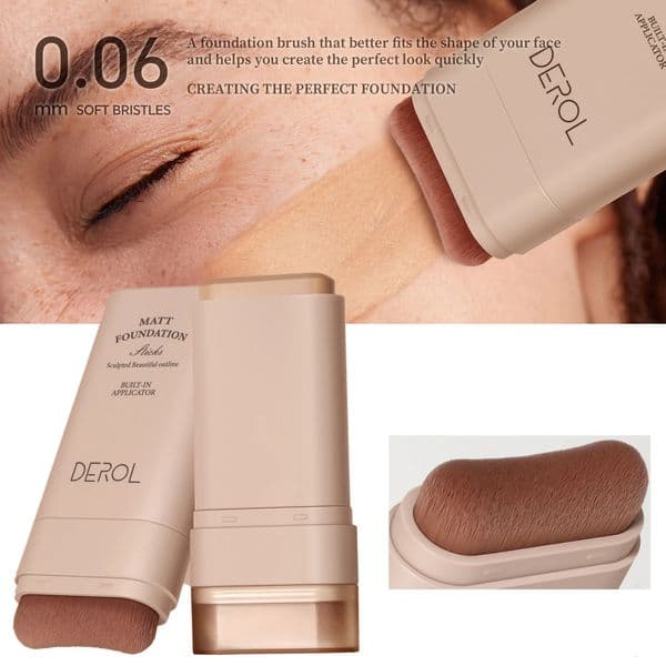 Luxury Soft Bristles Foundation Stick - Full Coverage Concealer Cream For Acne, maquillaje Dark Circles & Moisturizing With Built-In Applicator H260216