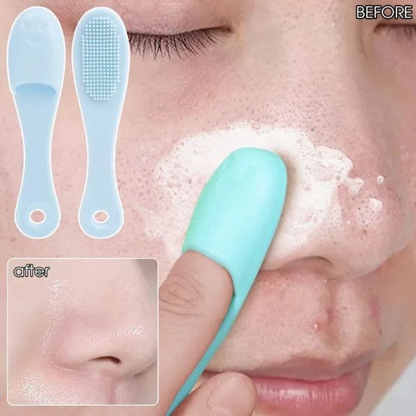 hole silicone cleaning brush nose double-sided massage brush soft nose cleaning brush beauty and skincare cleaning tool 240704