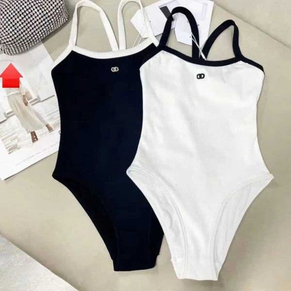 designer Bikini Womens Swimwear swimsuits Sexy Solid Ribbed Women One Piece Swimsuit Female High Waist Bathing Suit Summer Beach Wear Swimming Monokini1 X250331