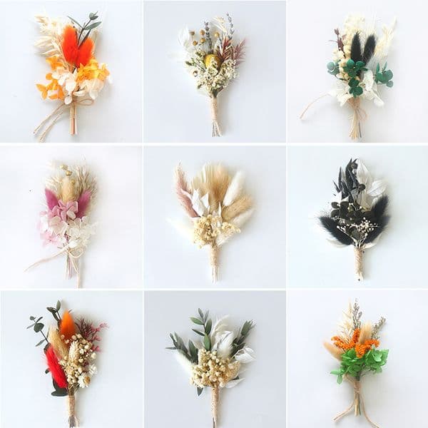 Dried Flower Mini Bouquet Bride Bridesmaid Wedding Bust Gift Box Decorated with Dried Flower Eternal Flower Hand Gift 240223