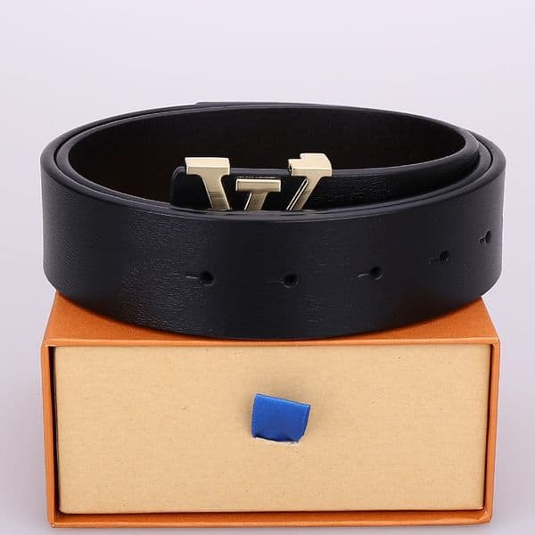 2024 Quality Checkered Brown Business Men's Leisure Fashion Classic Women's High Cowhide Belt good. Designer Vintage