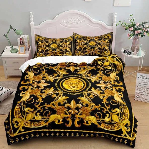 European Style Baroque Pattern Lion Duvet Cover Set King Queen Double Full Twin Single Size Bed Linen SetXQ240708