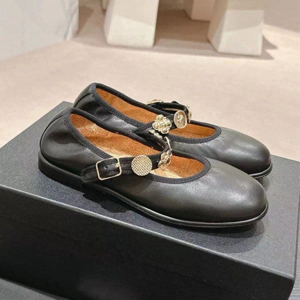 Ballet flats leather sole Designer wedding Dress shoes 100% cowhide Mary Jane ballet Flats top quality Dance shoe fashion women Flat boat luxury sexy Lady Loafers