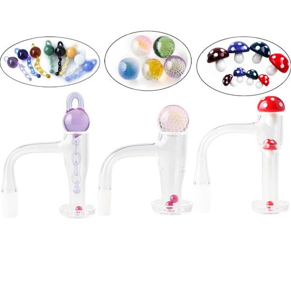 High-Quality Beveled Edge Full Weld Vortex terp slurper quartz banger 10mm 14mm 3 Style Seamless Nails Set