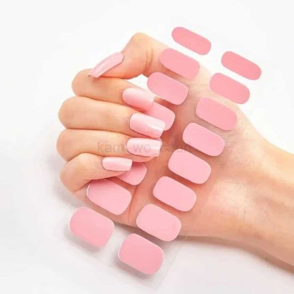 16Tips UV Semi-Cured Gel Nail Wraps Best Premium Quality Nail Strips Long Lasting Full Cover UV/LED Gel Semi Cured Nail StickerZ240708