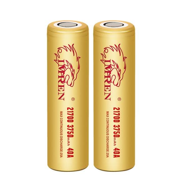IMREN Original 21700 Rechargeable Battery Lithium 3750MAH 40A High Discharge Current 3.7V Recycle Charge 1000 times Flat Top