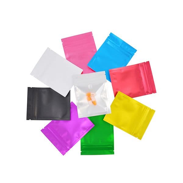 3.5g 7g 14G 28g Mylar Bags Matte Material Food Storage Aluminum Foil Pouch Ziplock Smell Proof Plastic Case Smell Proof Container Package Bag For Dry Herb Flower New