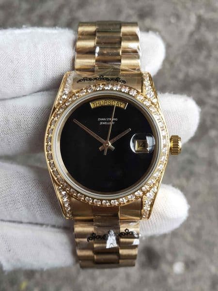 Fashion Designer Mens Watch Mens Watches Diamonds Iced Out Automatic Mechanical Wristwatches 41mm Gold Stainess Steel Strap Sports Waterproof Man Wristwatch