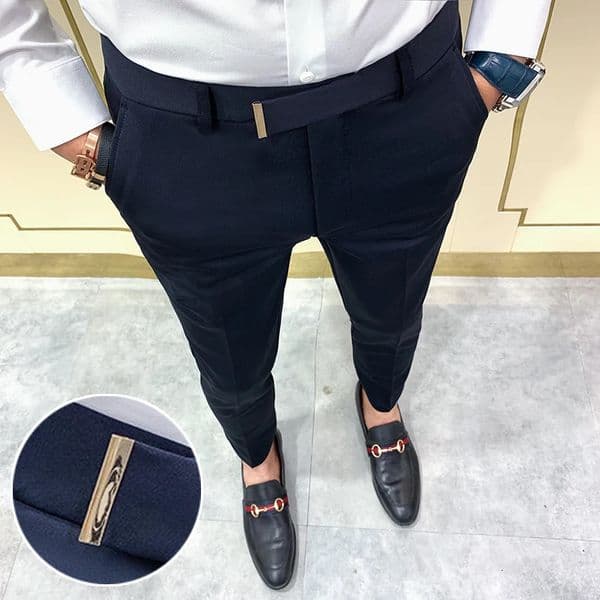 Suit Pants Spring Man Suit Pants Fashion Casual Slim Business Suit Pants Men Wedding Party Work Trousers Classic Large 36 240708