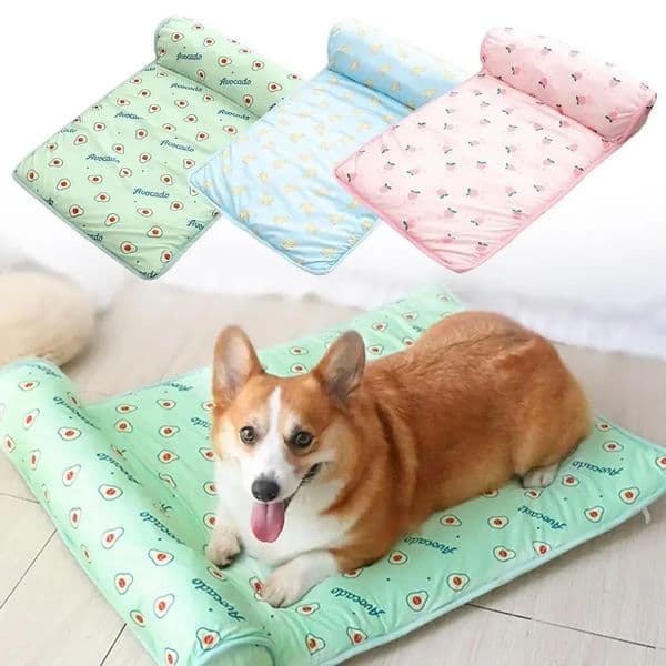 Summer Cooling Pad Mat for Dog Bed Pet Sleeping Blanket Pillow Ice Silk Cooling Mat for Small Cat and Medium to Large Dogs 240704