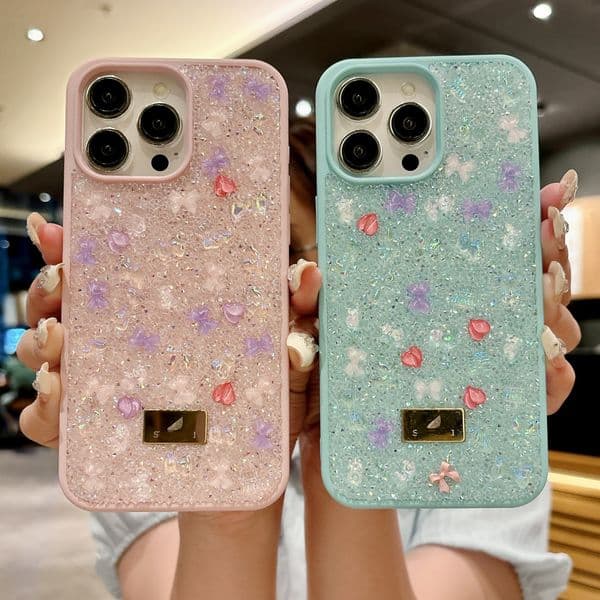 Luxury Brand Bling Glitter Phone Case Designer iPhone Case For iPhone 16 Pro Max 15 Pro Max 14 13 12 11 15 Plus case Sparkling Rhinestone Diamond Jewelled Crystal Case