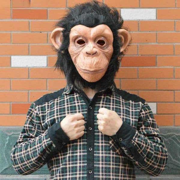 Realistic Orangutan Latex Masks Full Face Animal Mask Scary Mask Halloween Party Cosplay Prop Masquerade Fancy DressM240711