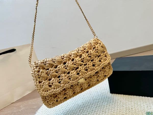 Shoulder Bags woven bag new striped shoulder bag simple straw bag handbag stylishdesignerbags