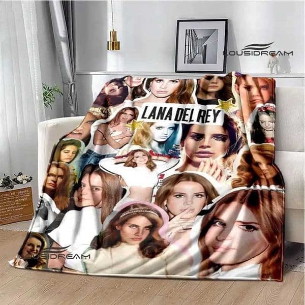 Lana Del Rey Retro Printing blanket Childrens Warm blanket t Flange blanket Home travel blanket bed linings Birthday GiftB270712