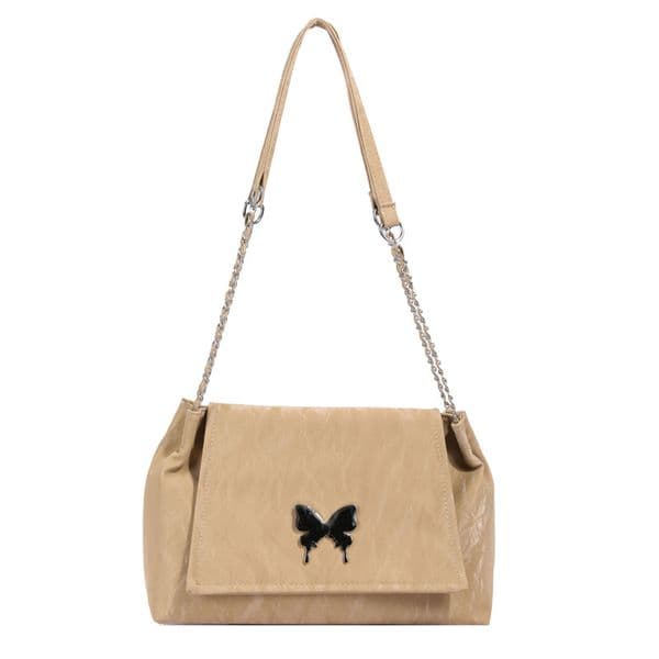 Fashionable Liquid Butterfly Element for Women's Spring/Summer 2024 New Large Capacity Versatile Chain Single Shoulder Underarm Bag H7.13#16
