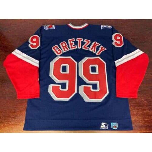 Wayne Gretzky Blue Lady Liberty Starter Hockey Jersey add any name number
