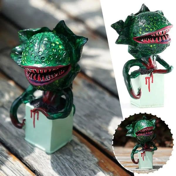Carnivorous Plant Statue Outdoor Garden Yard Grass Craft Decoration Resin Home Ornaments Sculpture Desktop Halloween Lawn H0F7 240704