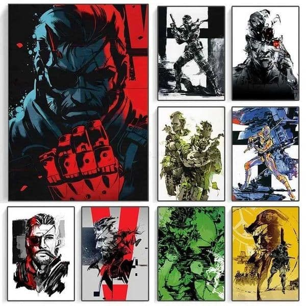 Classic Metal Gear Solid MGS Video Game Canvas Painting Wall Art Poster Picture Print Modern Family Bedroom Room Home Decor X260529