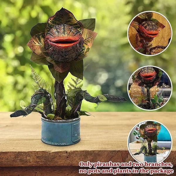 Piranha Decoration Resin Statue Horror Halloween Home Decoration Movie Props Flower Accessory Garden Yard Patio Art Sculpture 240704