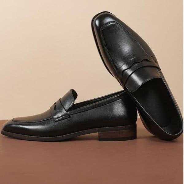 Handmade men's leather shoes business first layer cowhide lazy shoes a slip-on casual s2