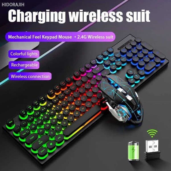 TF380 Keyboard and Mouse Set Wireless USB Game Glow Wireless Keyboard and Mouse SetM240715