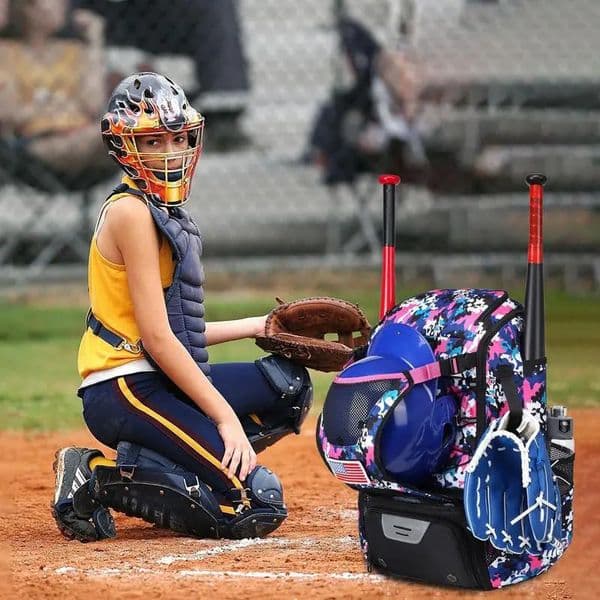 Bat Bag Bat Bags Baseball Youth Boys Waterproof Softball Bag Baseball Backpack For Bat Gloves Holder Helmets Shoes Compartment 240711BJ