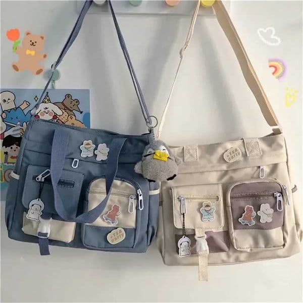 Waterproof Canvas Women Handbags Shoulder Bags Nylon Ladies Tote Messenger Bag Oxford Handbag Cross body Bags for Girls SatchelsXJ240715