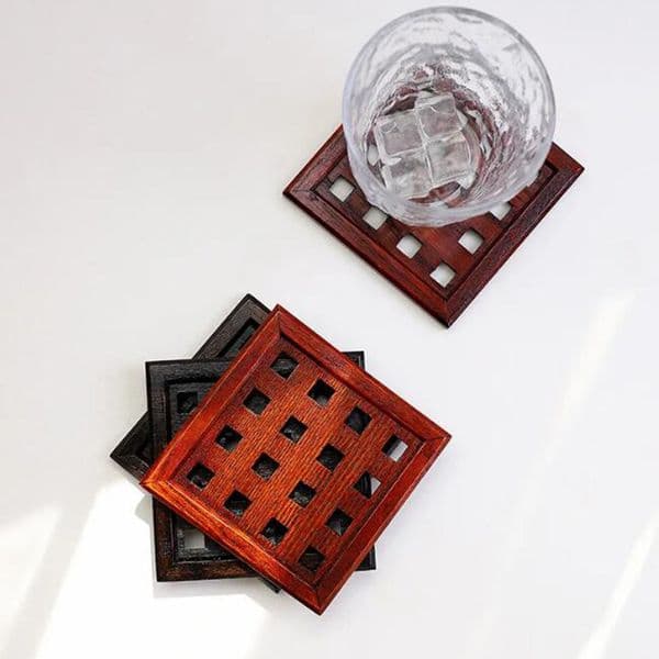 2026 Wooden Coaster Placemats Tea Coffee Cup Pad Durable Heat Resistant Teapot Mat Walnut cologne Color Cologne perfume Insulation Tableware Mug Holder Perfume