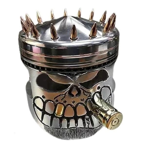 Resin Carved Skeleton Sculpture Ornament Cosplay Halloween Piston Skull Face Sculpture Figurine Art Desktop D 240704