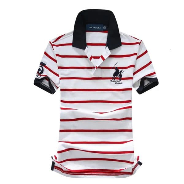 Fashion High Quality Womens Short Sleeve Striped Polos Shirts Casual Cotton Summer Ladies Lapel Tees Slim Female Tops 240710