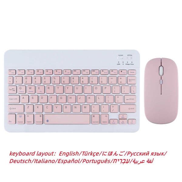 For iPad Air 5 4 Pro 11 Bluetooth Wireless Keyboard and Mouse Russian Korean Hebrew Spanish For Android IOS Windows Phone TabletM240715