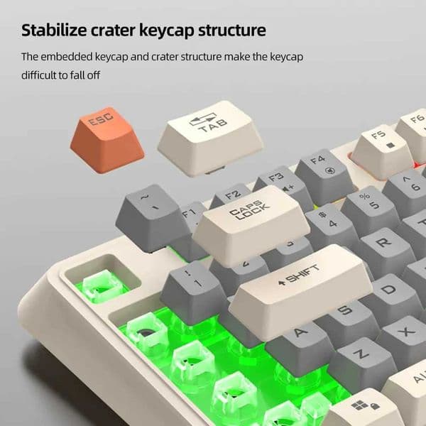 K82 Gaming Keyboard 94 Keys Mechanical Wired Computer Keyboard With RGB Backlight Keyboard For Laptop Computer TabletZ240715
