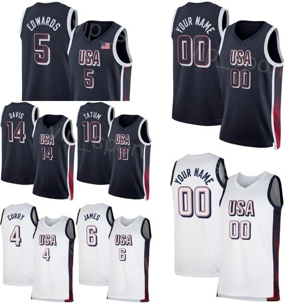 24/25 America Basketball US 12 Jrue Holiday Jerseys 9 Tyrese Haliburton 5 Anthony Edwards 7 Kevin Durant 15 Devin Booker 10 Jayson Tatum 8 Kawhi Leonard 11 Joel Embiid