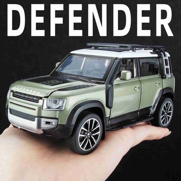 1/32 Diecast Model Car Pullback Vehicle Toy Collection for Land Rover New Defender 110 Gift with Sound and LightM240717