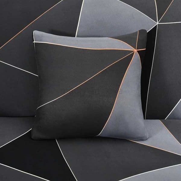 elastic stretch square lattice printed pillowcase cover for cushion 45X45cmM240717