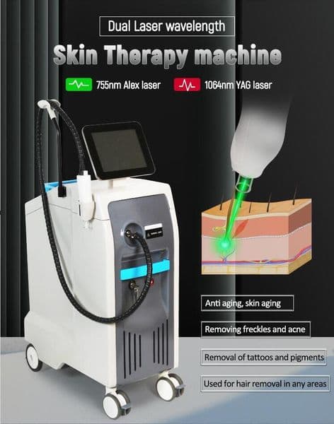 3500watts Cosmetic Device 1064nm 755nm ALEX ND YAG laser hair removal tattoos acne pigment freckles removal spider veins Rosacea removal laser beauty machine