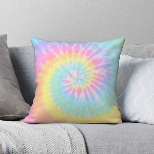 Rainbow Tie Dye pillowcase Polyester Linen Velvet Zip Decor pillow Case Sofa Cushion Cover 45x45M240717