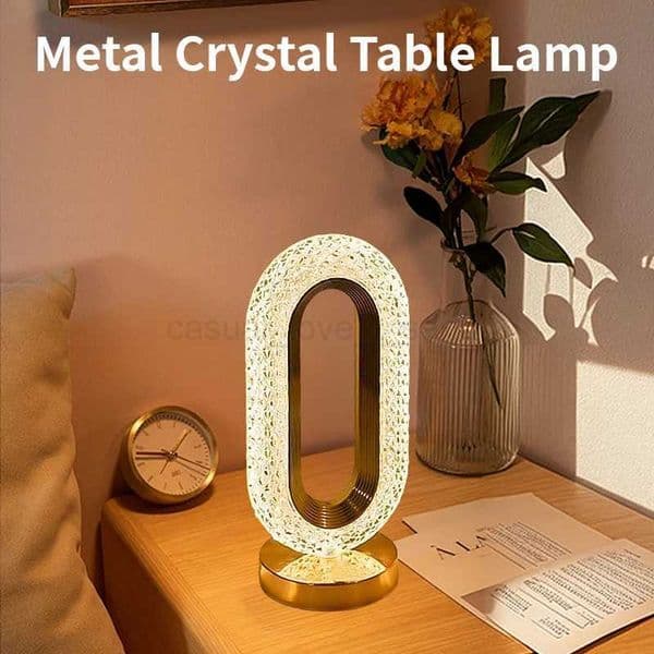 1pc Touch Dimming Desk Lamp Crystal Acrylic Table Lamp Bedroom Bedside Night Light Living Room Romantic Atmosphere Decor LampCL240717
