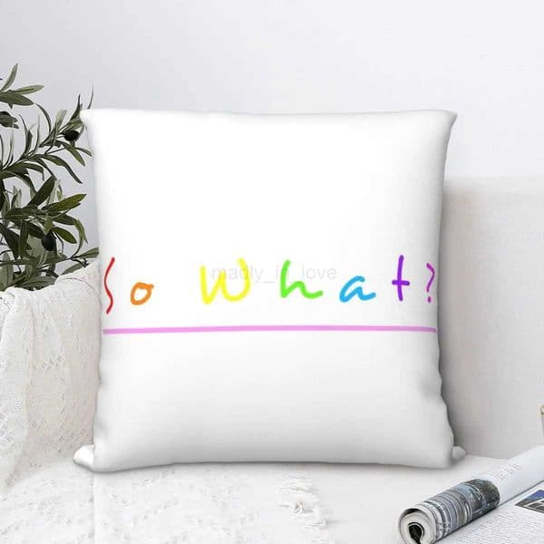 Colorful So What Square pillowcase Polyester pillow Cover Velvet Cushion Zip Decorative Comfort Throw pillow for home CarM240717