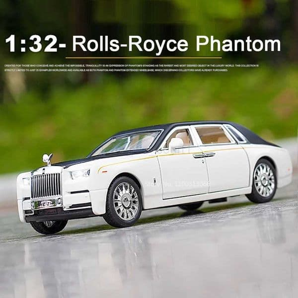 1 32 Rolls-Royce Phantom Car Model Alloy Diecast Toy Vehicles 6 Doors Can Be Opened Pull Back Function for Boys Gifts CollectionM240717