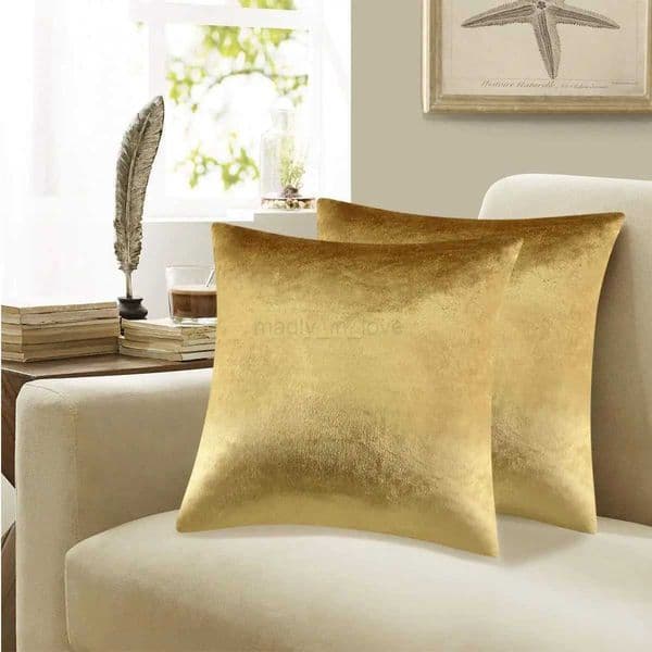 New Gold pillowcase shinny velvet fabric pillow 45x45cm cushion sofa pillow 1PCSM240717