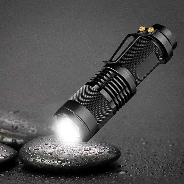 3 Modes Portable Working Flash lamp White LED Flashlight Zoomable torch flashlight Lighting lantern Use AA 14500 Battery LightCL240718