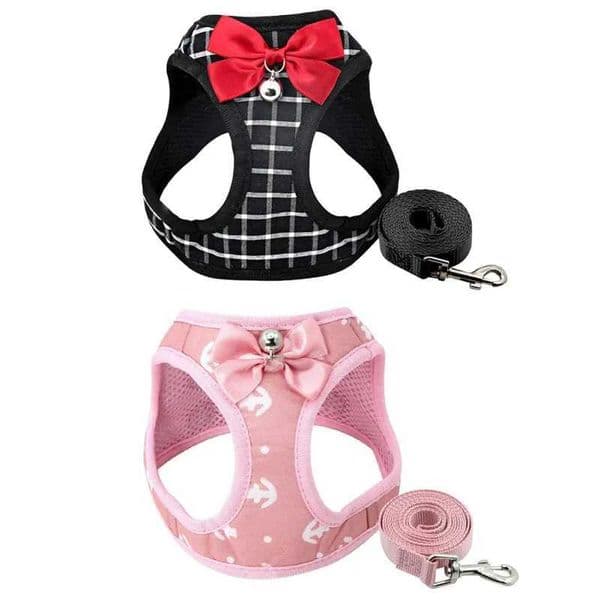 Dog Harness Escape Proof Breathable Dog Harness and Leash for Walking Outdoor Easy Control Pet Cat Dog Leash Nylon Harness Set Y240803
