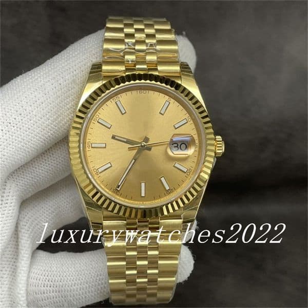 BP Factory Super Edition Mens Watch 18K Gold 41mm Automatic Movement Fluted Bezel Jubilee 904L Steel Case Sapphire glass BP Factory Wristwatches