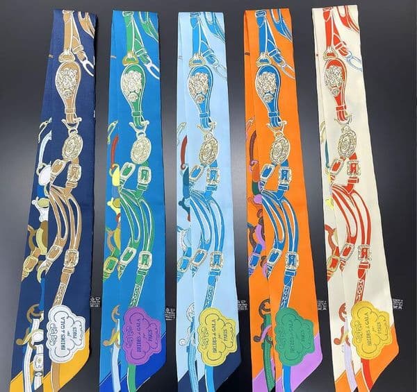 Print Silk Scarf Designer Headscarf Womens Fashion Long Handle Bag Scarf Paris Shoulder Backpack Luggage Ribbon Headscarf L260525