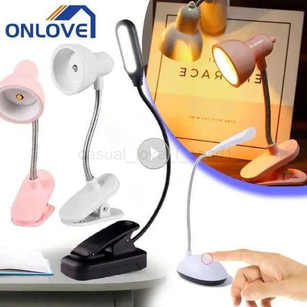 Mini LED Clamp Lamp Battery Powered Bookmarks Portable Light Reading Bedside Table Nightstand Decorative Book Children For NightCL240718